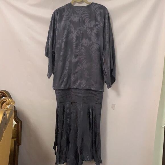 VINTAGE‎ SAINT ROMEI 100% SILK EVENING HOLIDAY DRESS SIZE 12 - Picture 3 of 7